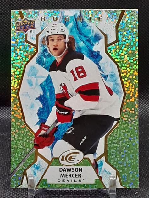 DAWSON MERCER 2021 22 UPPER DECK ICE GREEN ROOKIE DEVILS EBay