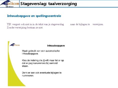 Informatieve En Instructieve Teksten Relatie Met Stageverslag Informatieve