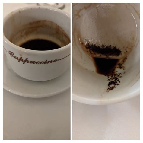Got a double espresso at a restaurant... This is what they gave me ...