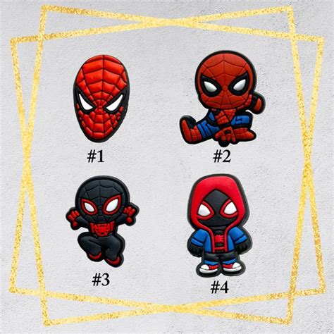 Jibbitz Charms Spider Man Etsy