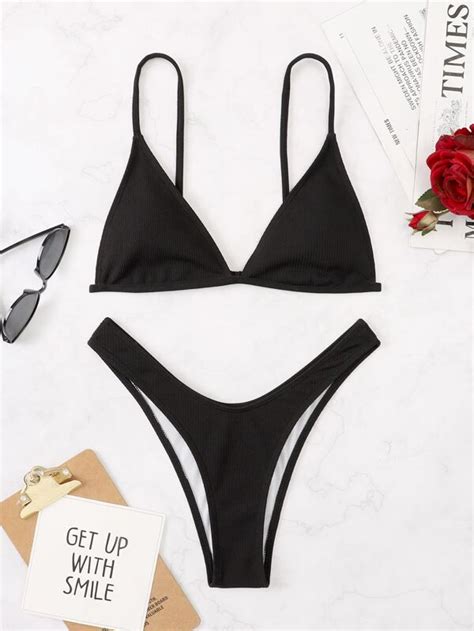 Triangle High Cut Bikini Swimsuit Shein Usa