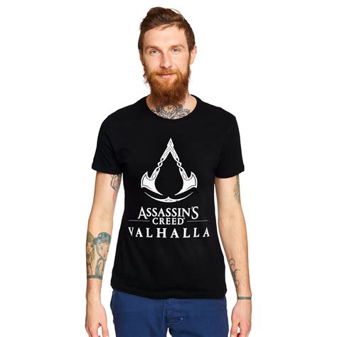 Assassin S Creed Valhalla Logo T Shirt Schwarz Elbenwald