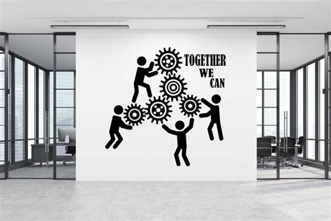 Office Wall Decal Teamwork Decal Office Wall Art Office Decor Teamwork