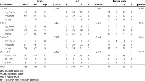 Tumor Grade Size And Stage In Compare To Immunohistochemicals Markers Download Table