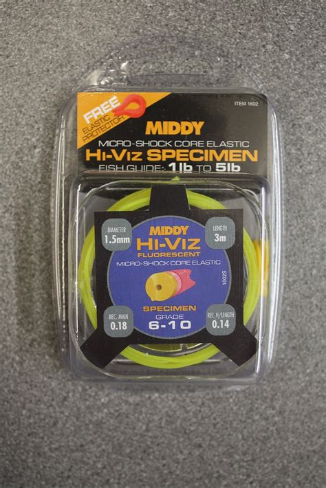 Middy Hi Viz Shock Core Hollow Pole Fishing Elastic M Spool Red