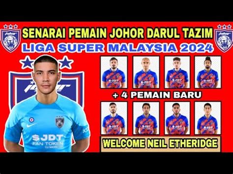 RASMISENARAI LENGKAP PEMAIN JOHOR DARUL TAZIM DI LIGA SUPER MALAYSIA