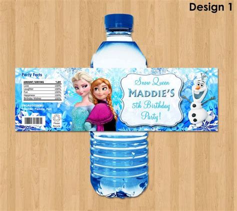 Frozen Bottle Labels Disney Frozen Water Bottle Labels Birthday