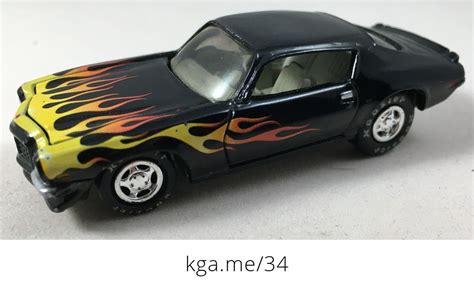 Black 1970 Camaro With Flames And Hoosier Tires Johnny Lightning 538