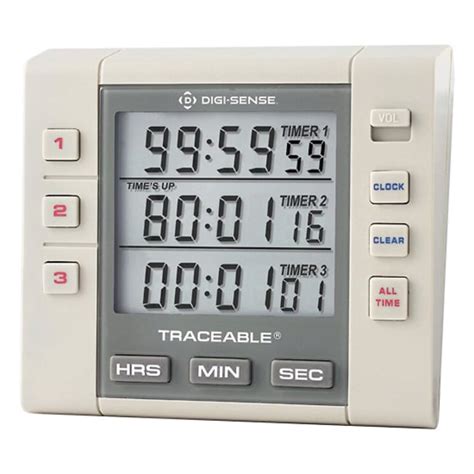 Cole Parmer Digi Sense Traceable Triple Display Clock Timer With