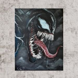 Venom Acrylic Original Painting On Canvas Fanart X Inches Etsy