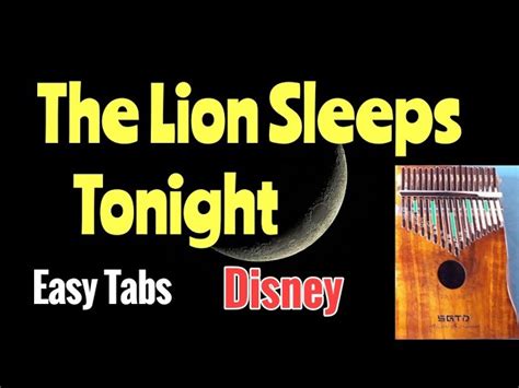 The Lion King Disney The Lion Sleeps Tonight Easy Tabs Tutorial