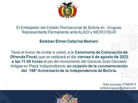 Invitaci N Acto De Conmemoraci N Del Aniversario De La