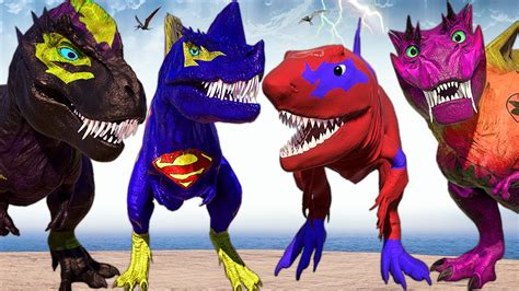 Superman Shark Giganotosaurus And Sharkzilla Vs T Rex And V Rex Jurassic