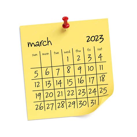 Premium Photo March 2023 Calendar Isolated On White Background 3d