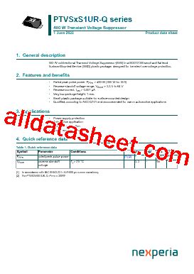 Ptvs Vs Ur Q Datasheet Pdf Nexperia B V All Rights Reserved