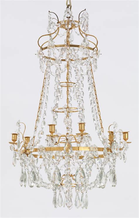 LJUSKRONA för sex ljus Gustaviansk stil tal Bukowskis