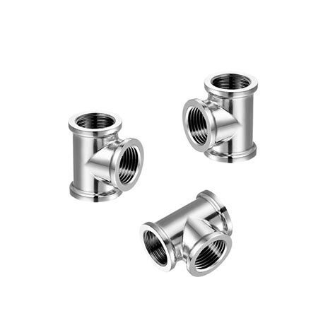 Chrome Plated 3 Way Pipe Joint 12 Npt Female Brass Pipe Tee Fittings