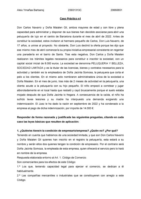 Caso Práctico N1 Primer Caso Practico Con Ivan Pinto Aleix Ymañas