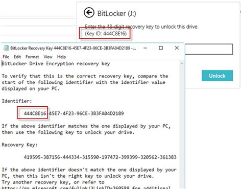 How To Find Bitlocker Recovery Key Id Duncan Suntseir
