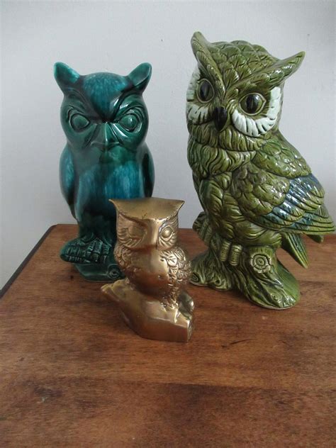 Instant Collection Vintage Owl Figurines Ceramic Owl Etsy