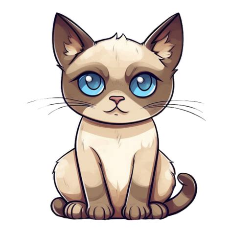 Siam S Gato Clipart Ai Generado Png