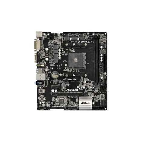 Asrock AB350M-HDV, AMD B350, AM4, Micro ATX, 2 DDR4, VGA, DVI, HDMI ...