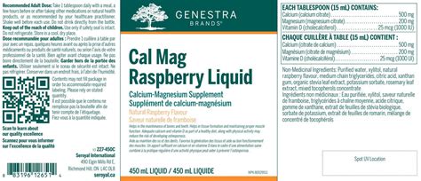 Genestra Cal Mag Liquid Raspberry 450ml Your Health Food Store And So Much More Old