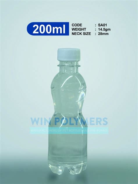 200 Ml SA01 PET Soda Bottle At Rs 4 Piece Transparent Plastic Bottles