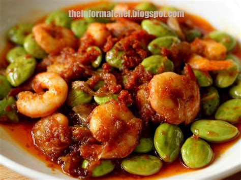 The Informal Chef Sambal Prawns With Stink Beans Sambal Udang Petai