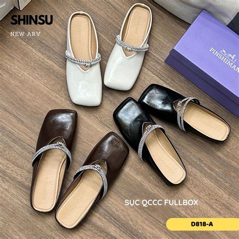 SHIN Sục bệt nữ mũi vuông bản QCCC SU bản fullbox cao cấp Sục nữ phom xinh hot trend