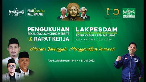 Live Pengukuhan Sekaligus Launching Website Rapat Kerja Lakpesdam