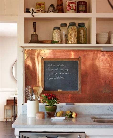 Copper Sheet Backsplash Kitchen Things In The Kitchen