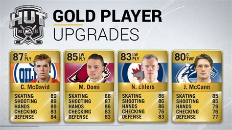 Hockey Ultimate Team - Gold Player Upgrades