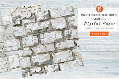 White Brick Textures Digital Paper Graphic By AllisonSuns Creative