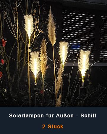 Bixufcai Solarlampen F R Au En St Ck Solar Gartenleuchten Schilf