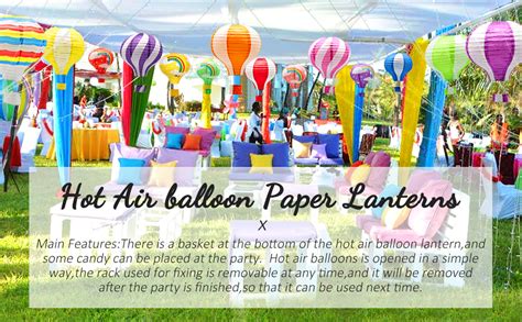 Amazon Pink Hanging Hot Air Balloon Paper Lanterns Set Party Decoration Christmas Wedding