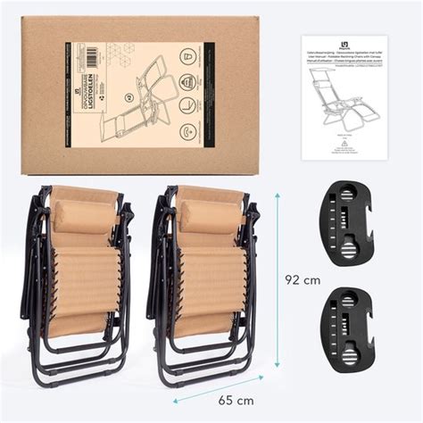 Lifegoods Opvouwbare Tuinstoelen Met Luifel Verstelbaar Zonnescherm