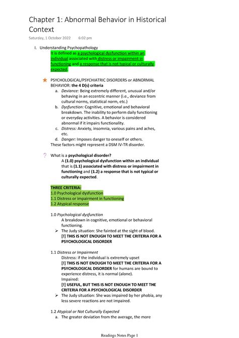 Chapter 1 Abnormal Behavior In Historical Context Understanding