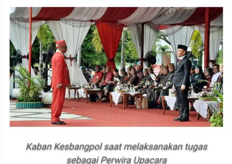 Kepala Badan Kesbangpol Perwira Upacara Hari Jadi Ke Provinsi