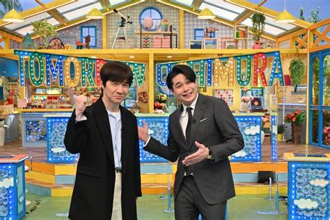 「あしたの内村」mcの内村光良と進行の平成ノブシコブシ吉村。cフジテレビ 内村光良mc、ノブコブ吉村進行の「あしたの内村」初回