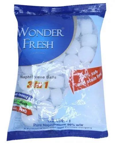 Round White Wonder Fresh Naphthalene Balls For Toilet Packaging Size