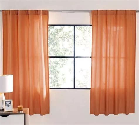 Jgo De 2 Cortinas Cortas Varios Colores Vianney Color Siena MercadoLibre