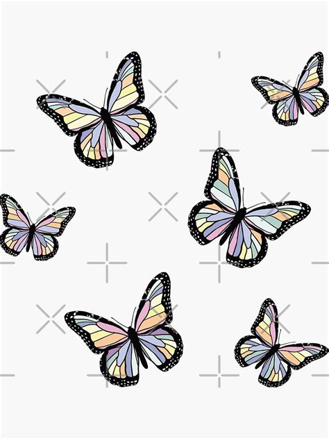 Stained Glass Butterfly Pack Sticker For Sale By Pupperoni Redbubble