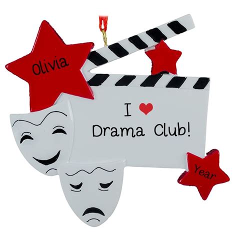 Drama Club Comedy & Tragedy Masks Ornament | Personalized Ornaments For You