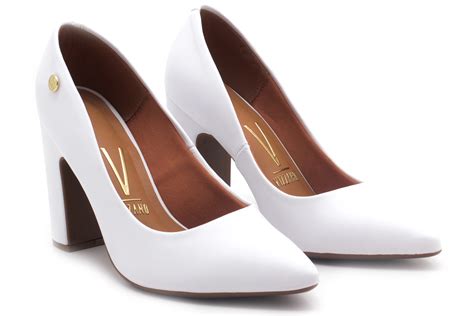 Scarpin Vizzano Pelica Salto Bloco Bico Fino Feminino 1285400