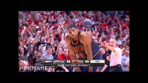 Derrick Rose Big 3 Point Buzzer Beater 2015 Playoffs R2 G3 Vs Cavs