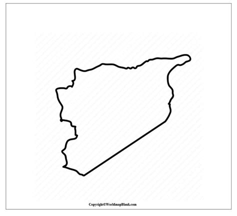 Printable Blank Map Of Syria Outline Transparent Png Map Syria