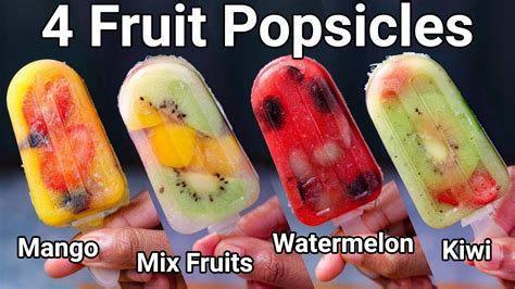 Healthy Popsicle Recipe 4 Ways Kids Dessert Snacks Make Your Own