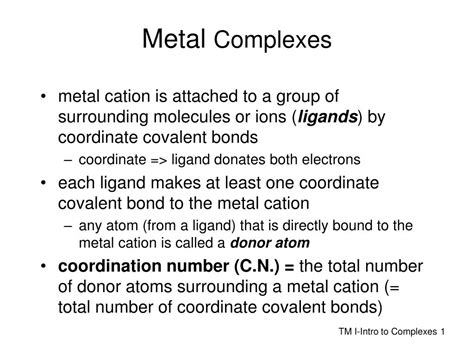 PPT - Metal Complexes PowerPoint Presentation, free download - ID:3393045