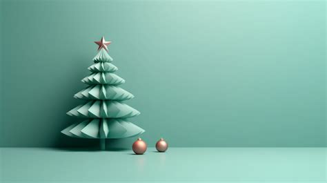 Minimalist Christmas Tree A Stunning 3d Rendered Wallpaper Background ...